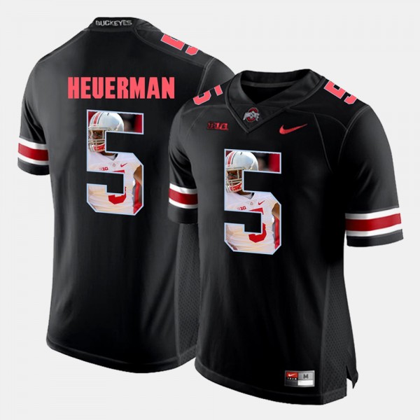 Ohio State Buckeyes Jeff Heuerman Men's #5 Black Pictorial Fashion College Football Jersey 2404AUNK4